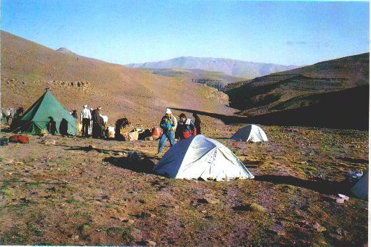 campsite in the mountains